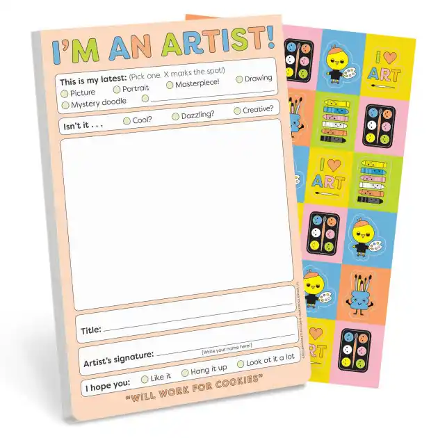 Flash Sale I'm an Artist! Playtime Pad with Sticker Sheet