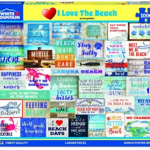 Affordable I Love the Beach - 1000 Piece Jigsaw Puzzle