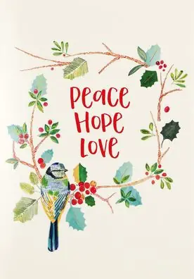 Clearance Bluebird & Berries Christmas Boxed Card
