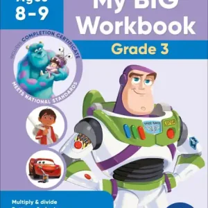 Big Sale Disney Learning Big Workbook Grade 3: Math & English Workbook for Kids Aged 8-9, Curriculum-Based