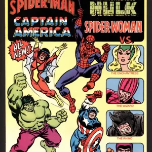 7-Eleven Spider-Man Hulk Cap Spider-Woman Giveaway (1981) #1 Raw Fan Favorite